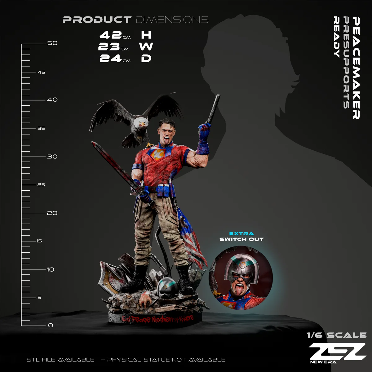 Peacemaker | Fan Art | 3D Printed Resin Model Garage Kit | *Un-Painted* | ZEZ Studio 10