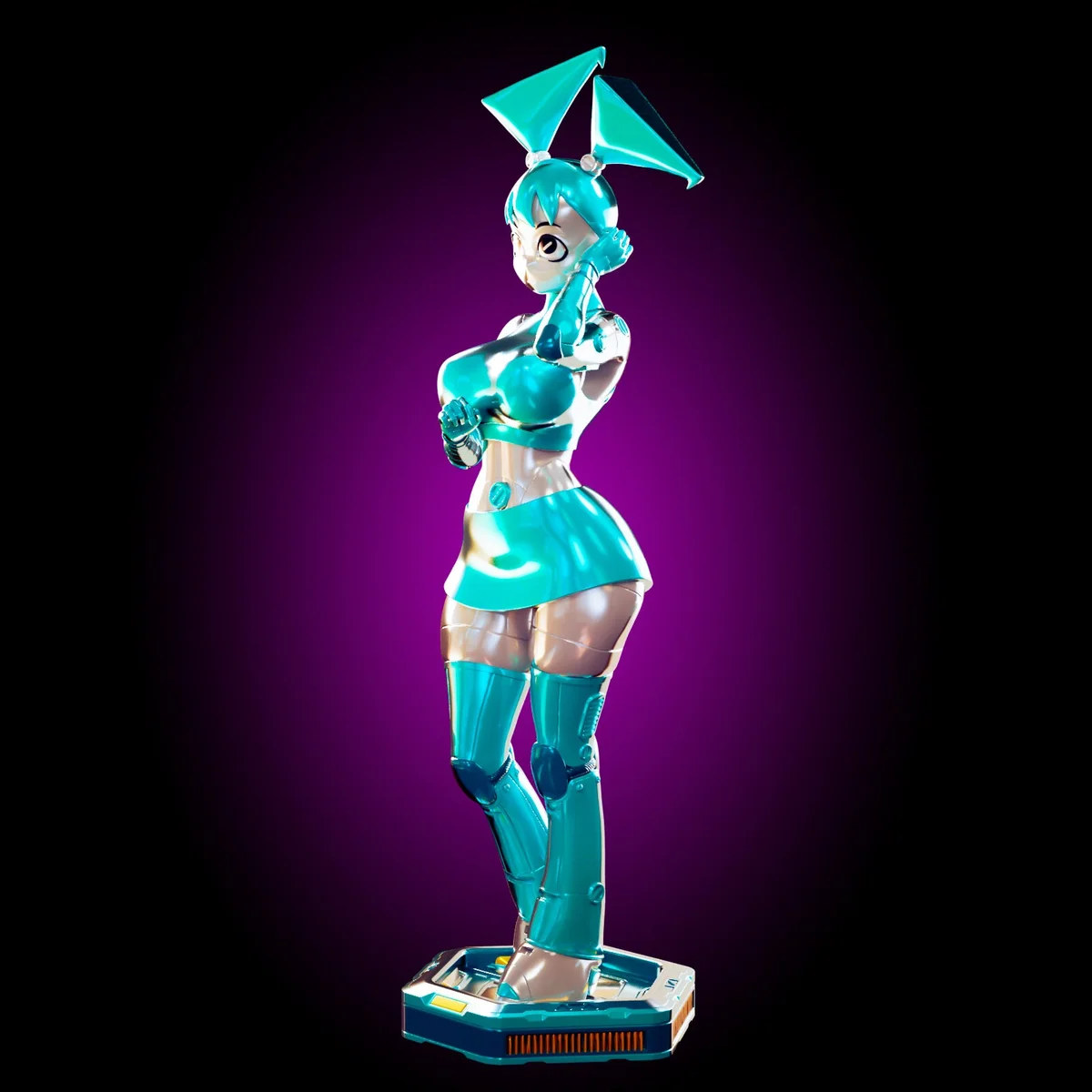Robot Girl | Fan Art | 3D Printed Resin Model Garage Kit | *Un-Painted* | Officer Rhu 2