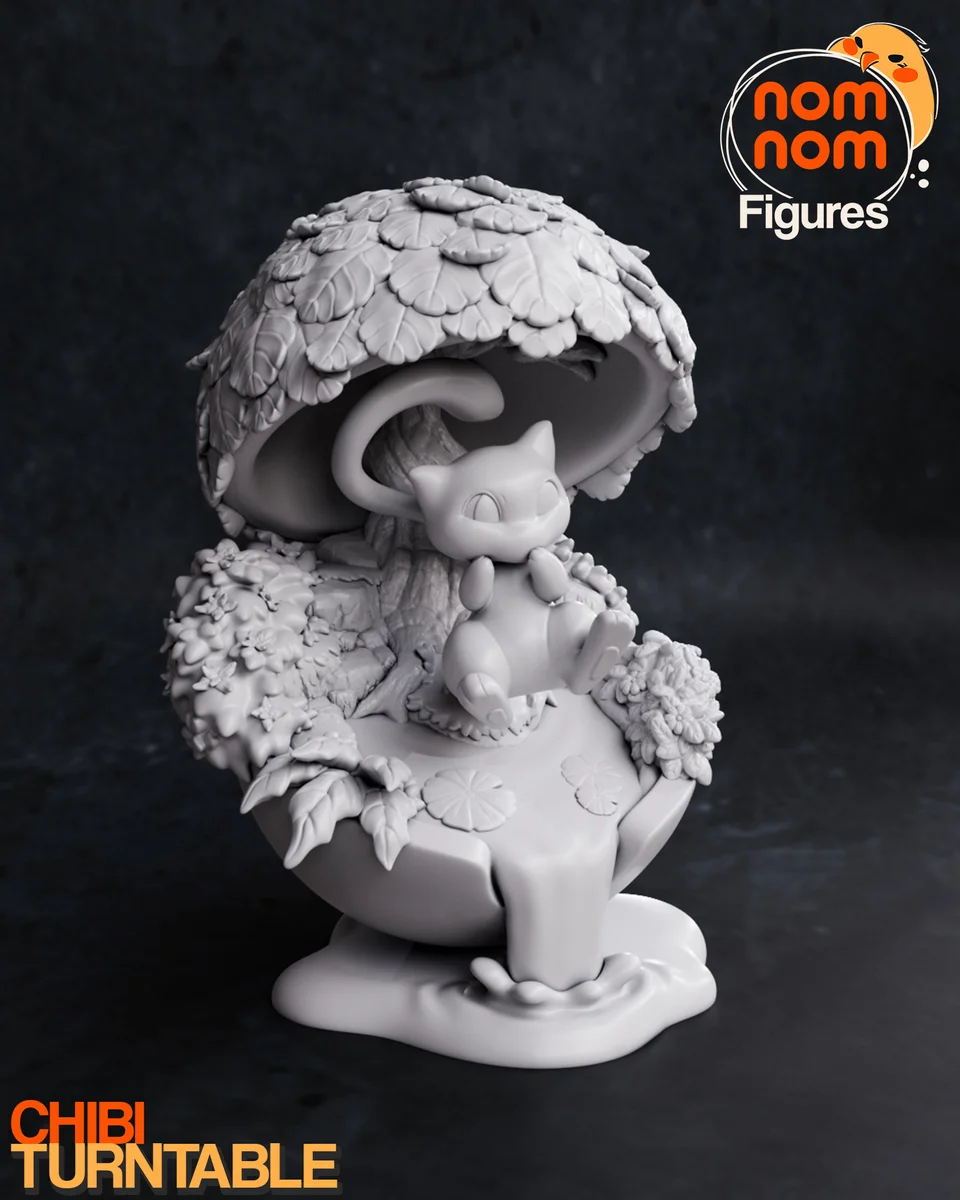 Chibi Mew | Fan Art | 3D Printed Resin Model Garage Kit | *Un-Painted* | Nomnom 7
