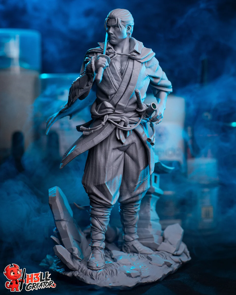 Musashi | Fan Art | 3D Printed Resin Model Garage Kit | *Un-Painted* | H3LL Creator 10