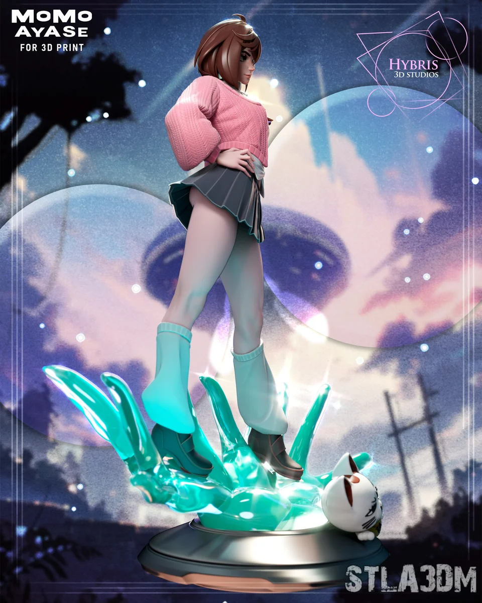 Momo Ayase | Fan Art | 3D Printed Resin Model Garage Kit | *Un-Painted* | Hybris Studios 3