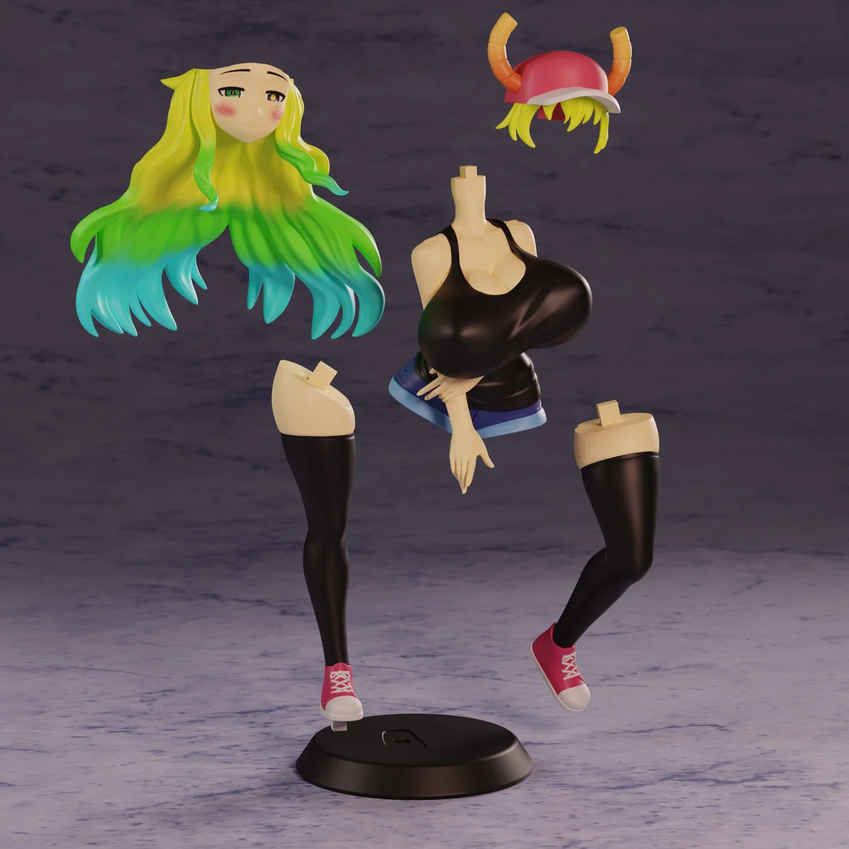 Dragon Maid | Fan Art | 3D Printed Resin Model Garage Kit | *Un-Painted* | Polybits 8