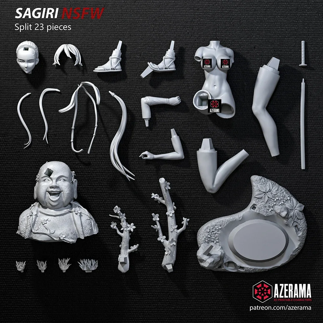 Sagiri | Fan Art | 3D Printed Resin Model Garage Kit | *Un-Painted* | Azerama 5