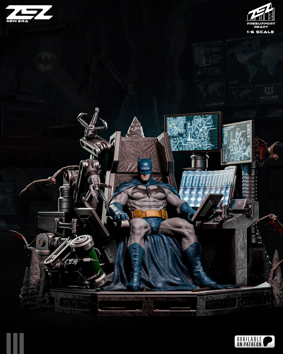 Batman Throne | Fan Art | 3D Printed Resin Model Garage Kit | *Un-Painted* | ZEZ Studio