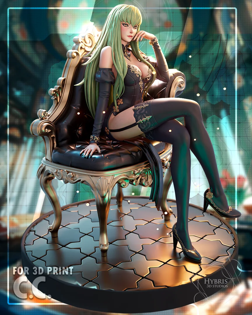 C.C. (Empress Dress) | Fan Art | 3D Printed Resin Model Garage Kit | *Un-Painted* | Hybris Studios 5