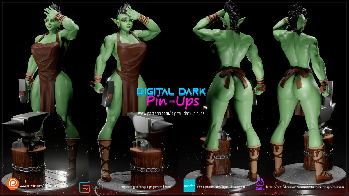 Blacksmith | Fan Art | 3D Printed Resin Model Garage Kit | *Un-Painted* | Digital Dark 2