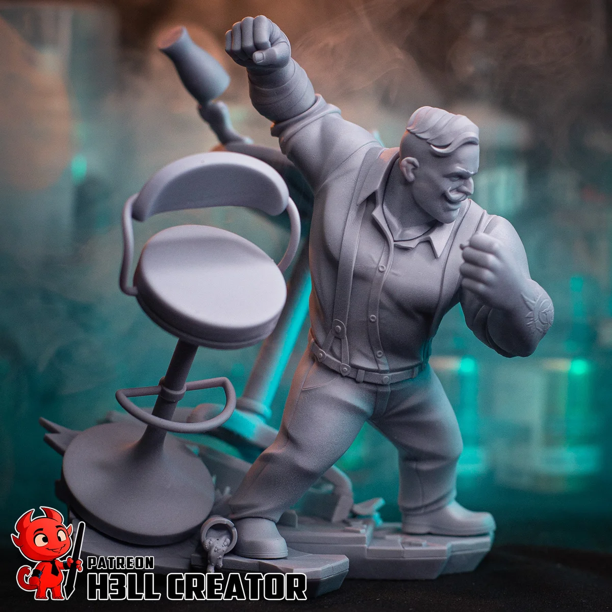Punch Up | Fan Art | 3D Printed Resin Model Garage Kit | *Un-Painted* | H3LL Creator 10