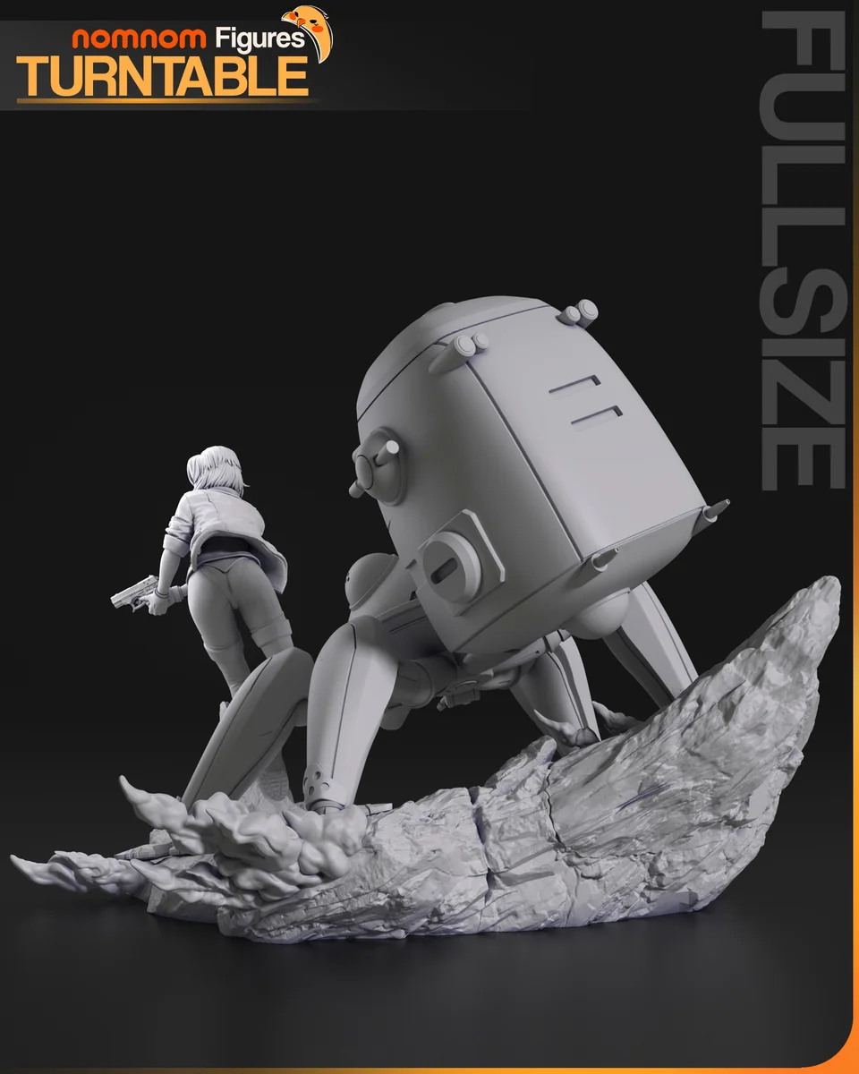 Motoko Kusanagi v02 | Fan Art | 3D Printed Resin Model Garage Kit | *Un-Painted* | Nomnom 7