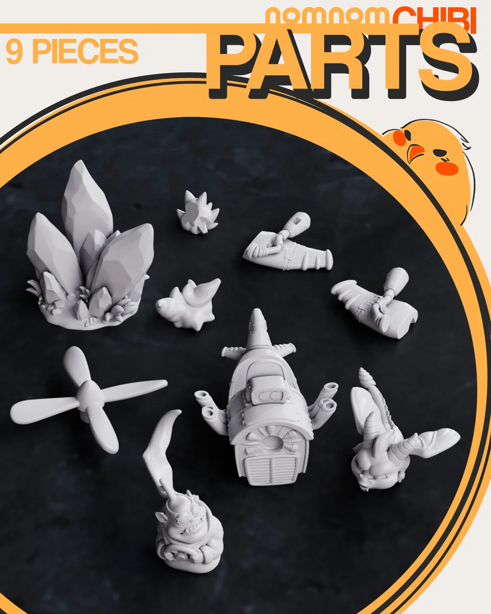 Chibi Spyro | Fan Art | 3D Printed Resin Model Garage Kit | *Un-Painted* | Nomnom 3