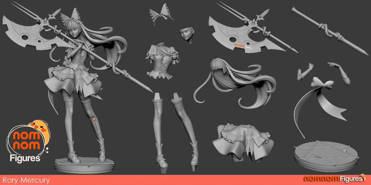 Rory Mercury | Fan Art | 3D Printed Resin Model Garage Kit | *Un-Painted* | Nomnom 3