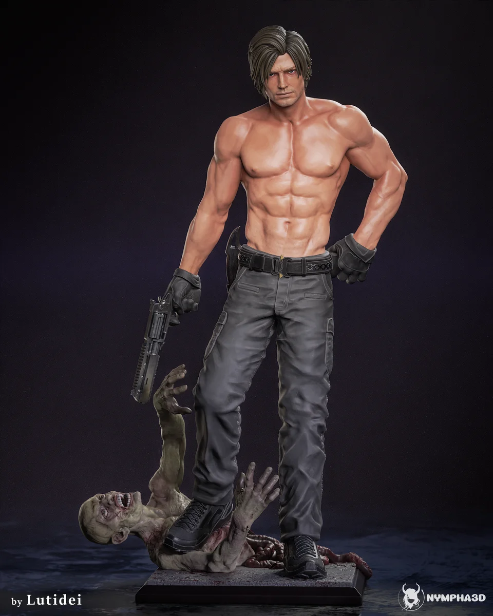 Leon Kennedy | Fan Art | 3D Printed Resin Model Garage Kit | *Un-Painted* | Nympha3D 10