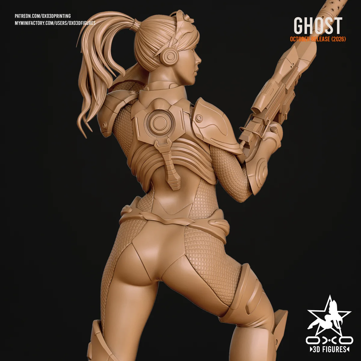 Sarah Kerrigan Ghost | Fan Art | 3D Printed Resin Model Garage Kit | *Un-Painted* | OXO3D 10