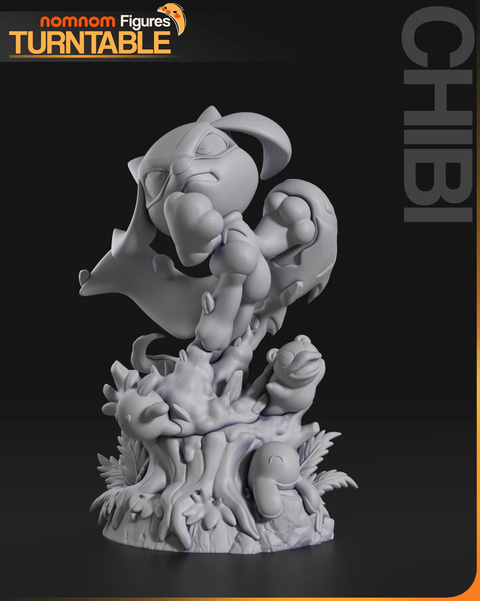 Chibi Riolu | Fan Art | 3D Printed Resin Model Garage Kit | *Un-Painted* | Nomnom 4