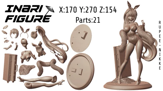 Rupee | Fan Art | 3D Printed Resin Model Garage Kit | *Un-Painted* | Inari Figure 7