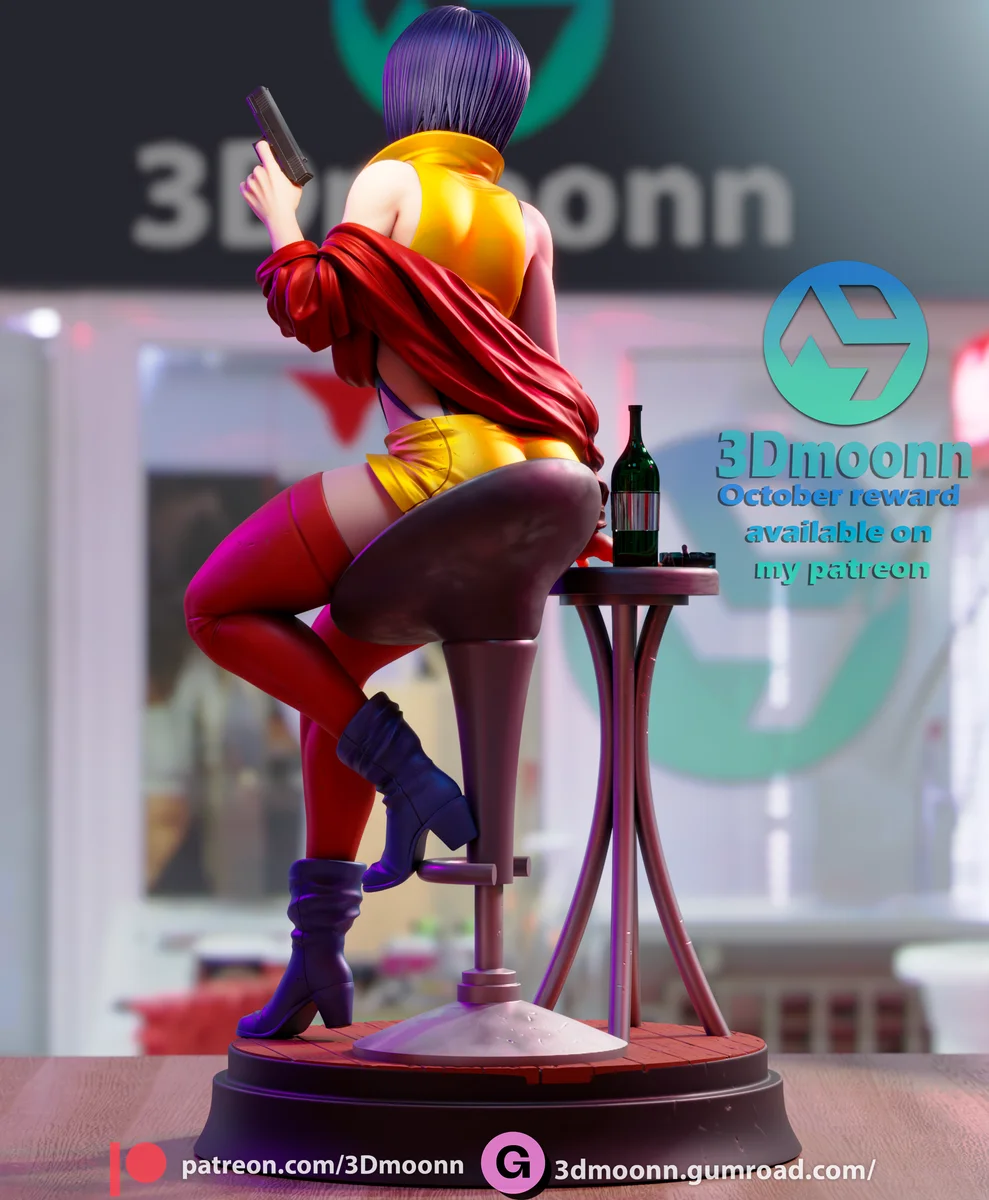 Faye Valentine | Fan Art | 3D Printed Resin Model Garage Kit | *Un-Painted* | 3DMoonn 3
