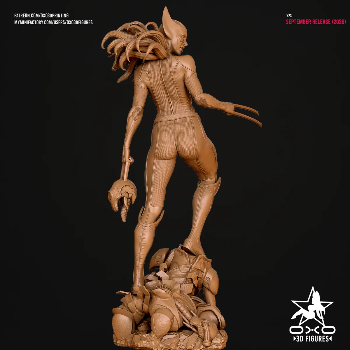 Laura X23 | Fan Art | 3D Printed Resin Model Garage Kit | *Un-Painted* | OXO3D 10