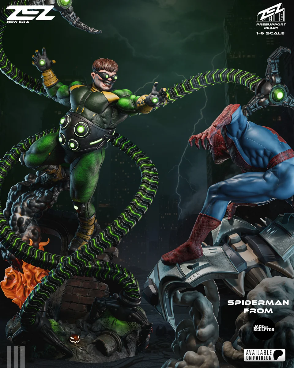 Doctor Octopus | Fan Art | 3D Printed Resin Model Garage Kit | *Un-Painted* | ZEZ Studio 14