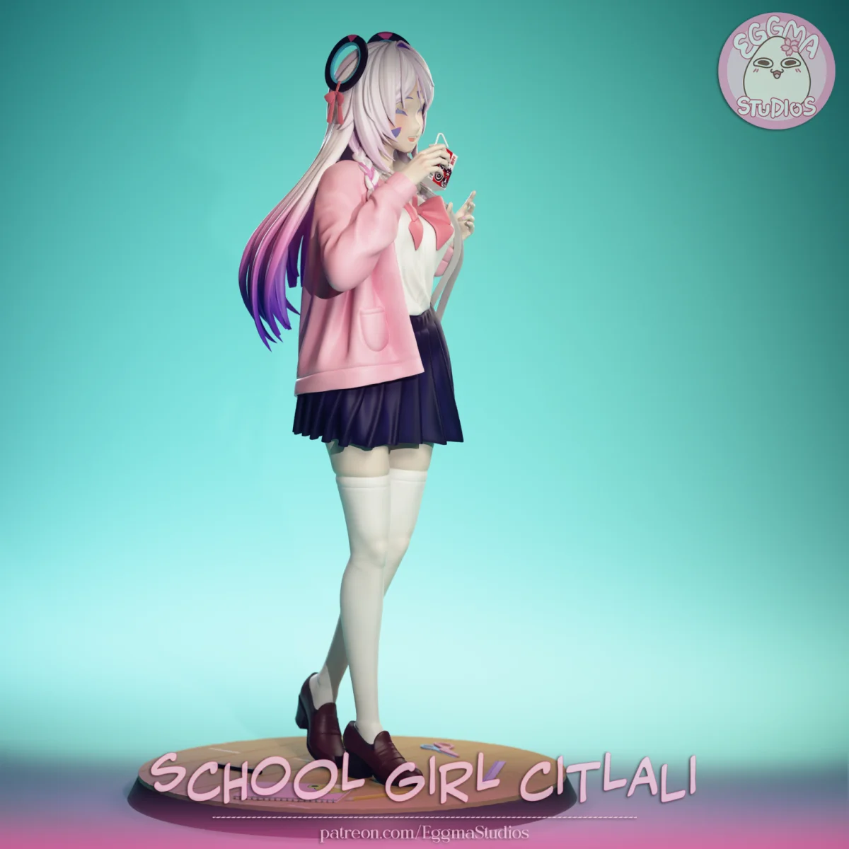 School Girl Citlali | Fan Art | 3D Printed Resin Model Garage Kit | *Un-Painted* | EggmaStudios 4