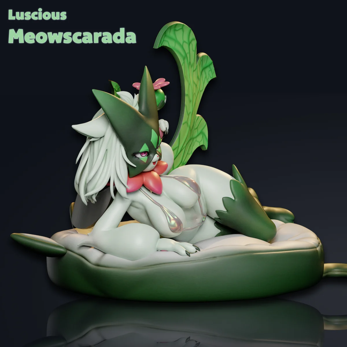 Meowscarada | Fan Art | 3D Printed Resin Model Garage Kit | *Un-Painted* | ONAGABA 4