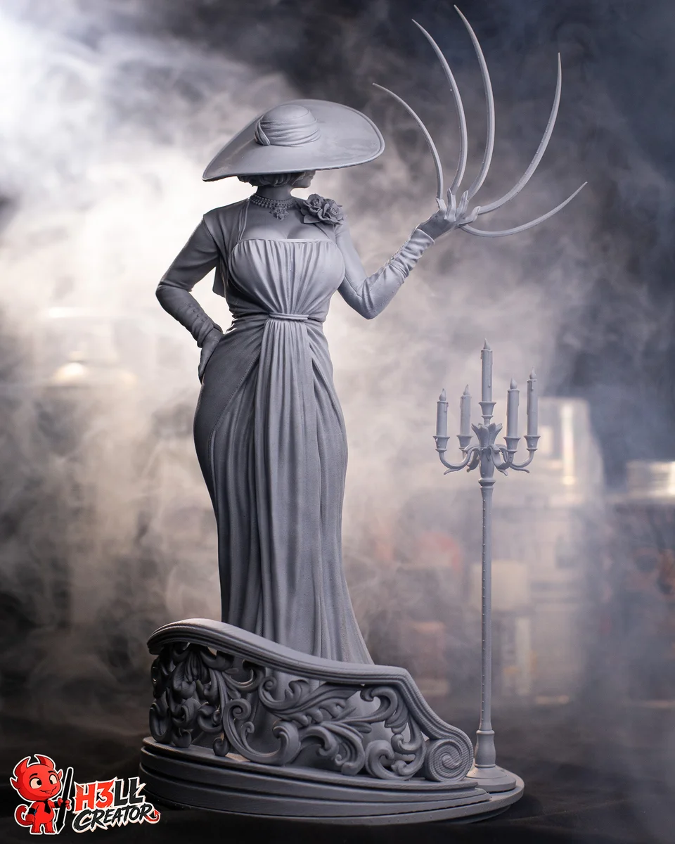 Lady Dimitrescu | Fan Art | 3D Printed Resin Model Garage Kit | *Un-Painted* | H3LL Creator 11