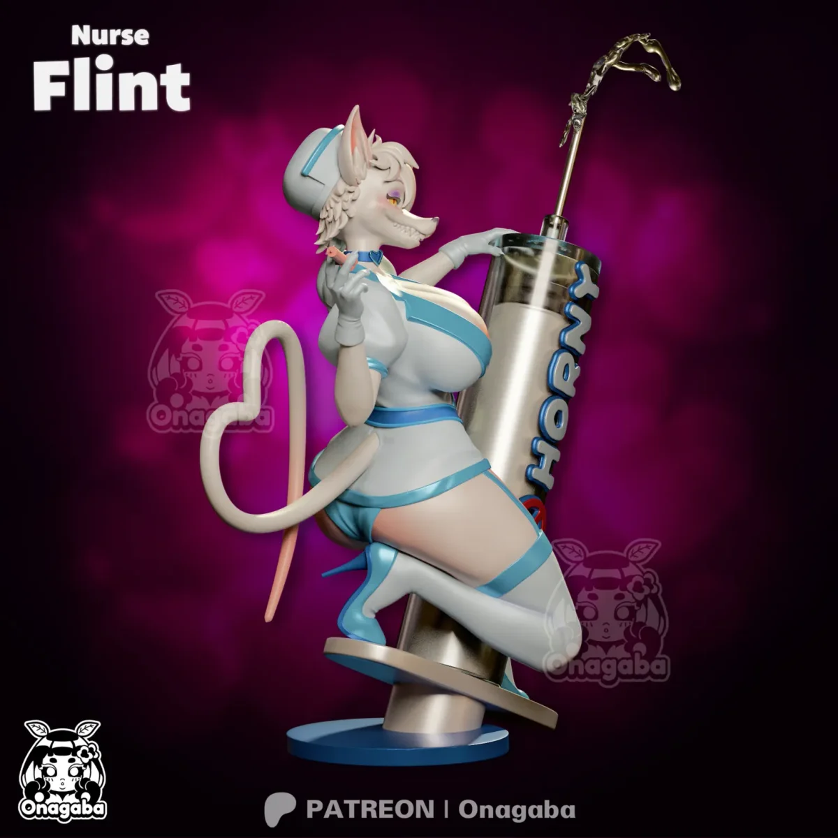 Nurse Flint | Fan Art | 3D Printed Resin Model Garage Kit | *Un-Painted* | ONAGABA 14