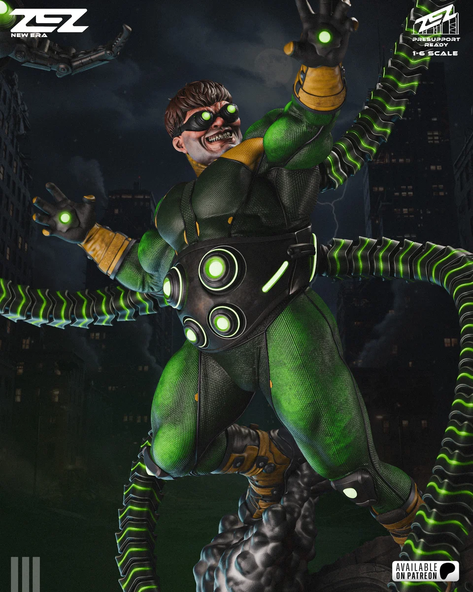 Doctor Octopus | Fan Art | 3D Printed Resin Model Garage Kit | *Un-Painted* | ZEZ Studio 13