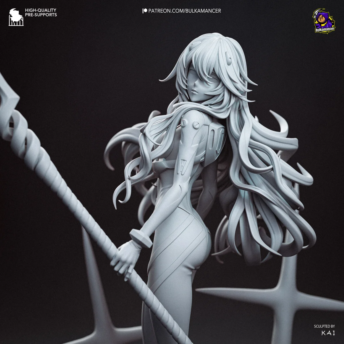 Ayanami Rei | Fan Art | 3D Printed Resin Model Garage Kit | *Un-Painted* | Bulkamancer 8