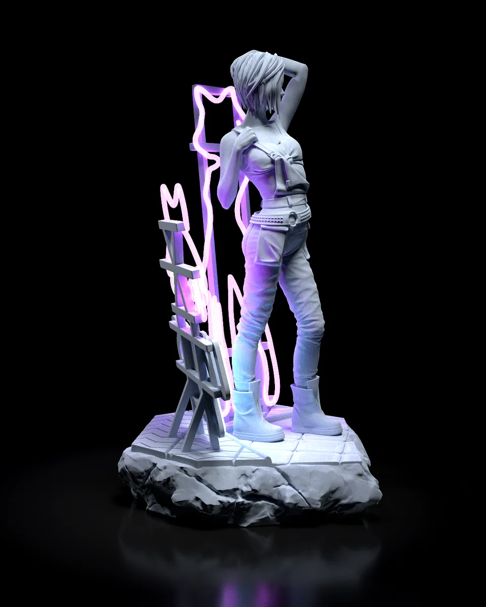 Judy Alvarez | Fan Art | 3D Printed Resin Model Garage Kit | *Un-Painted* | H3LL Creator 6
