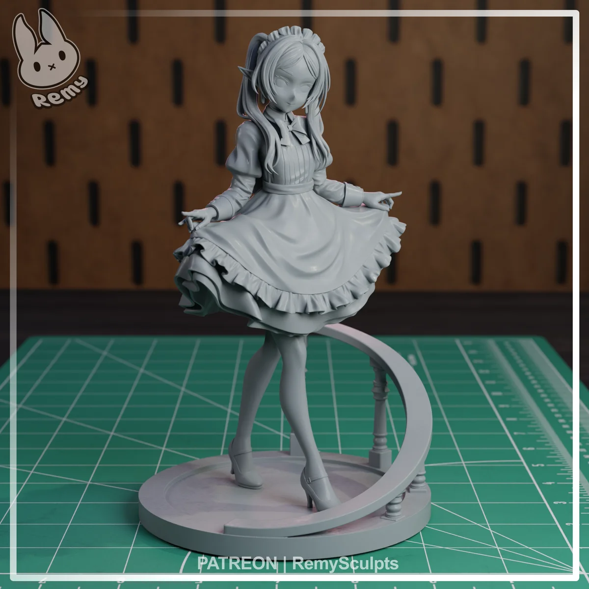 Frieren (Maid) | Fan Art | 3D Printed Resin Model Garage Kit | *Un-Painted* | Remy Sculpts 6