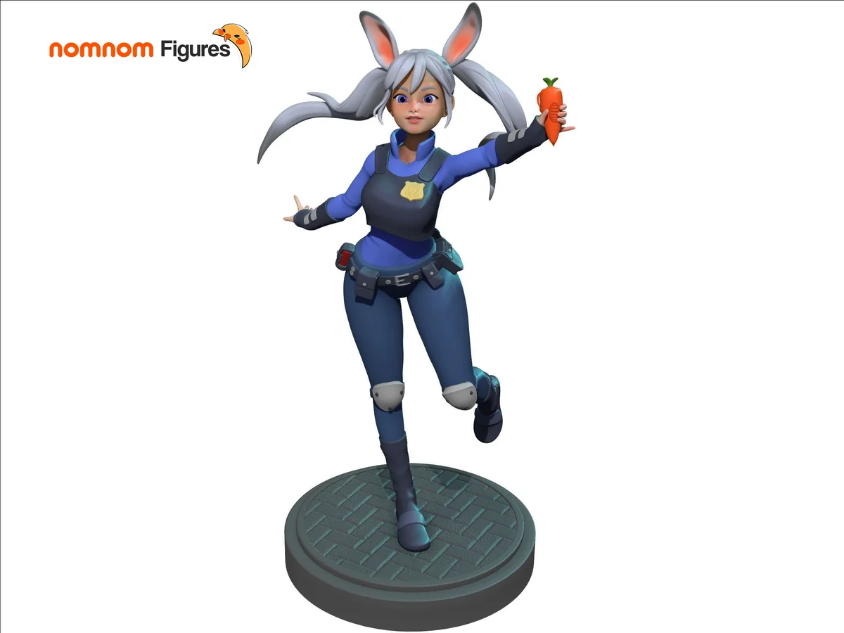 Judy Hopps - Zootopia | Fan Art | 3D Printed Resin Model Garage Kit | *Un-Painted* | Nomnom 4