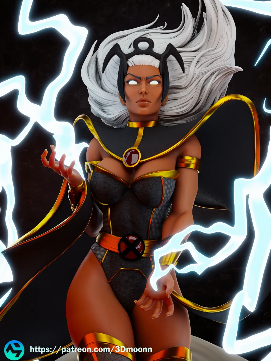 Storm | Fan Art | 3D Printed Resin Model Garage Kit | *Un-Painted* | 3DMoonn 7