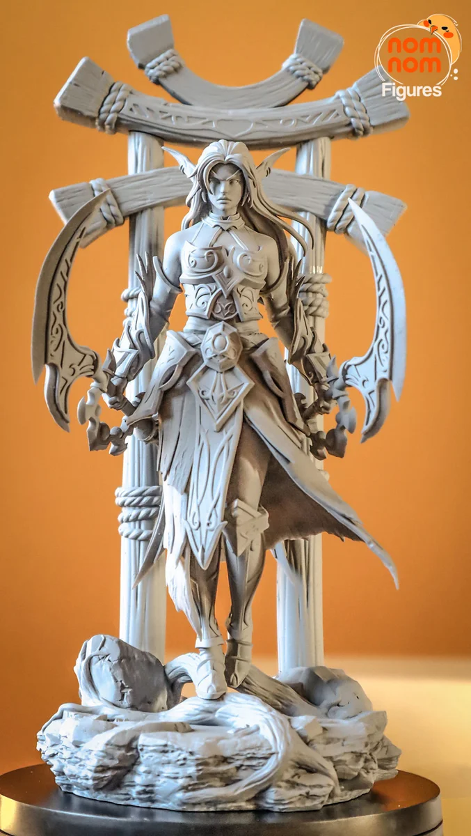 Tyrande Whisperwind | Fan Art | 3D Printed Resin Model Garage Kit | *Un-Painted* | Nomnom 3