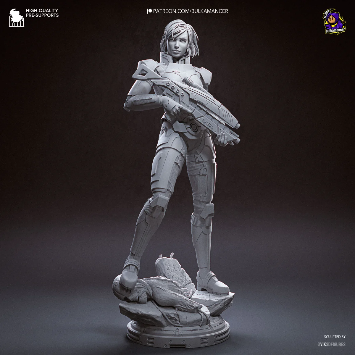Jane Shepard | Fan Art | 3D Printed Resin Model Garage Kit | *Un-Painted* | Bulkamancer 7