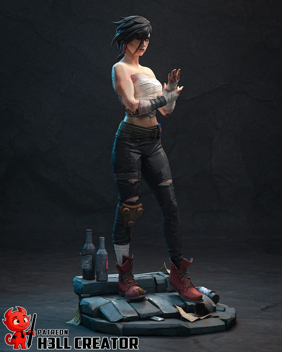 Arena Fighter | Fan Art | 3D Printed Resin Model Garage Kit | *Un-Painted* | H3LL Creator 5