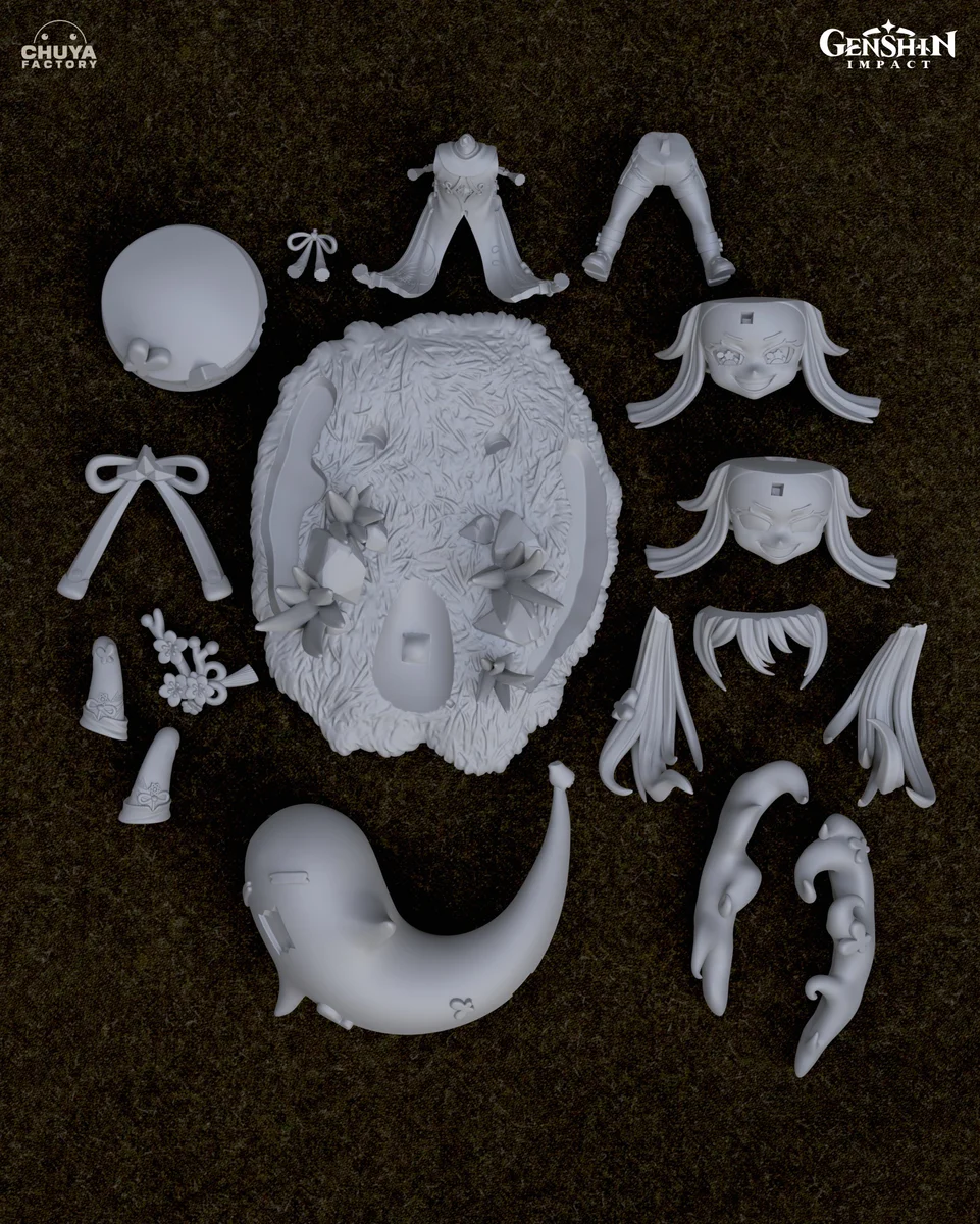 Chibi Hu Tao | Fan Art | 3D Printed Resin Model Garage Kit | *Un-Painted* | Chuya Factory 11