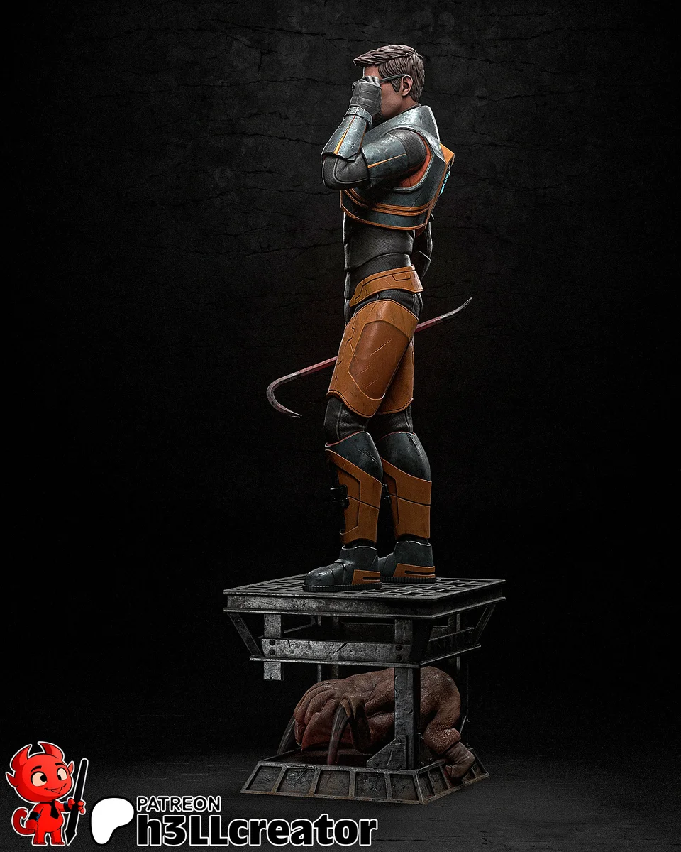 Gordon Freeman | Fan Art | 3D Printed Resin Model Garage Kit | *Un-Painted* | H3LL Creator 3