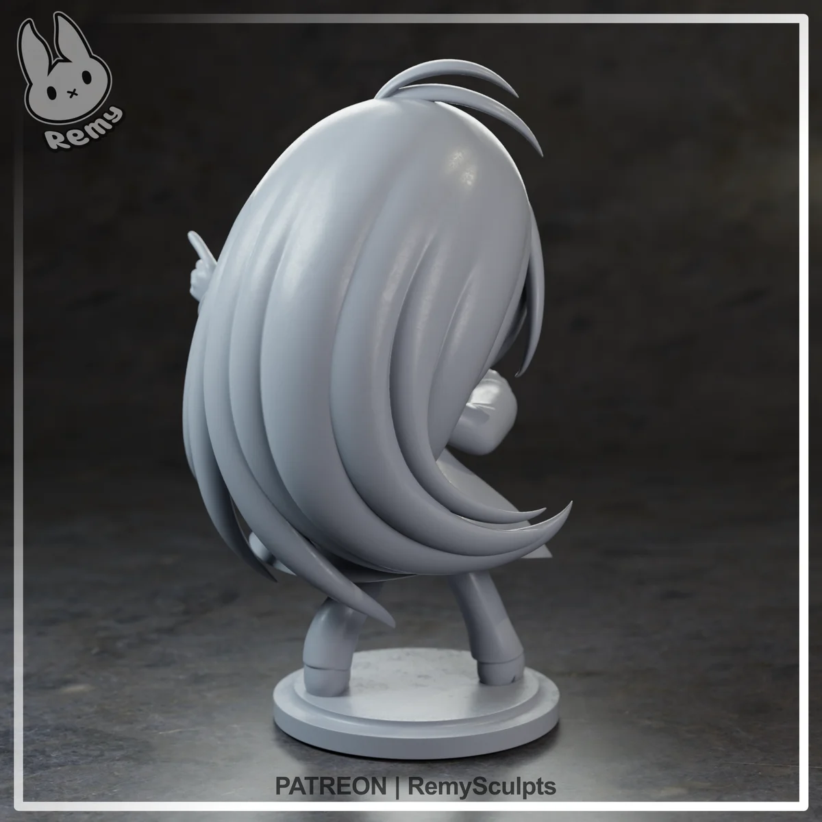 Chibi Ado | Fan Art | 3D Printed Resin Model Garage Kit | *Un-Painted* | Remy Sculpts 7