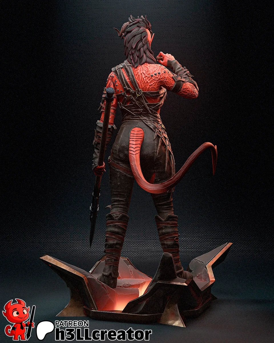 Karlach | Fan Art | 3D Printed Resin Model Garage Kit | *Un-Painted* | H3LL Creator 5
