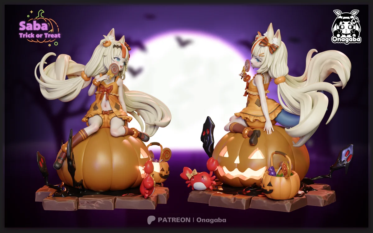Halloween Saba | Fan Art | 3D Printed Resin Model Garage Kit | *Un-Painted* | ONAGABA 7