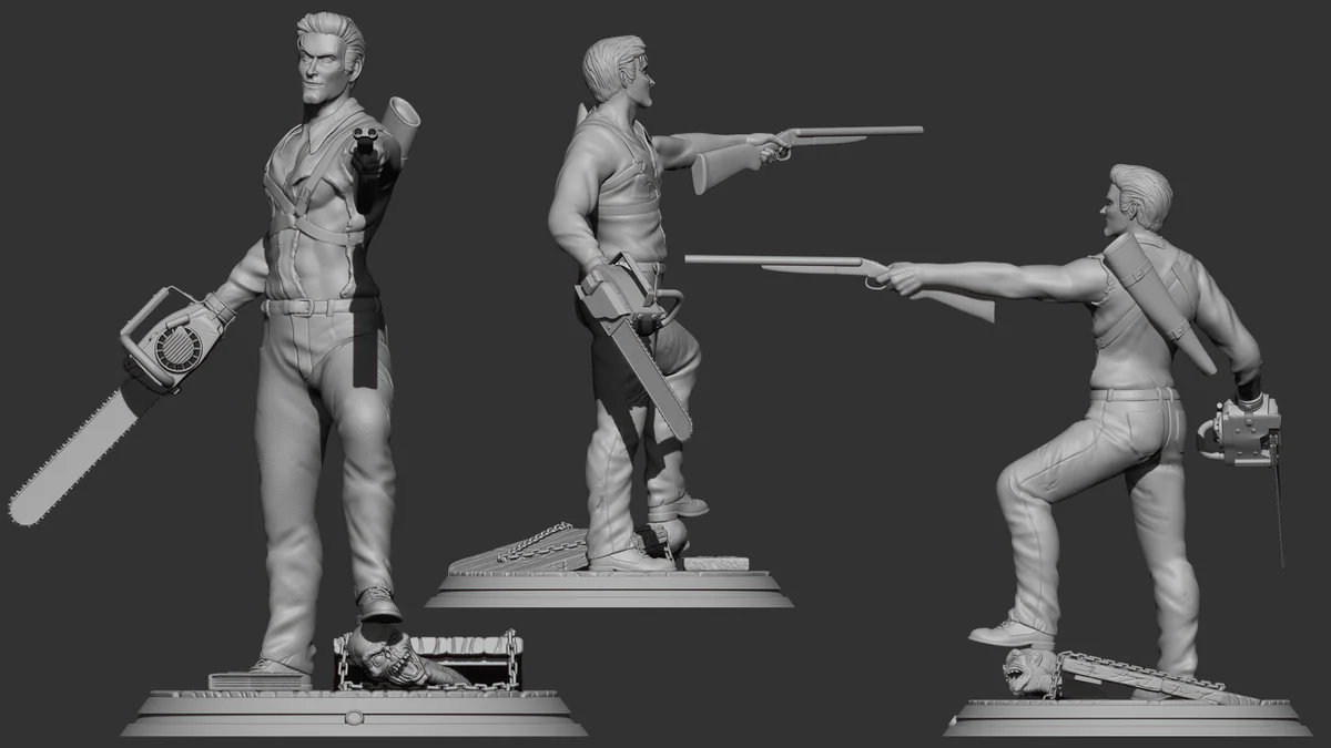 Ash Williams | Fan Art | 3D Printed Resin Model Garage Kit | *Un-Painted* | Inaki Sculpts 6