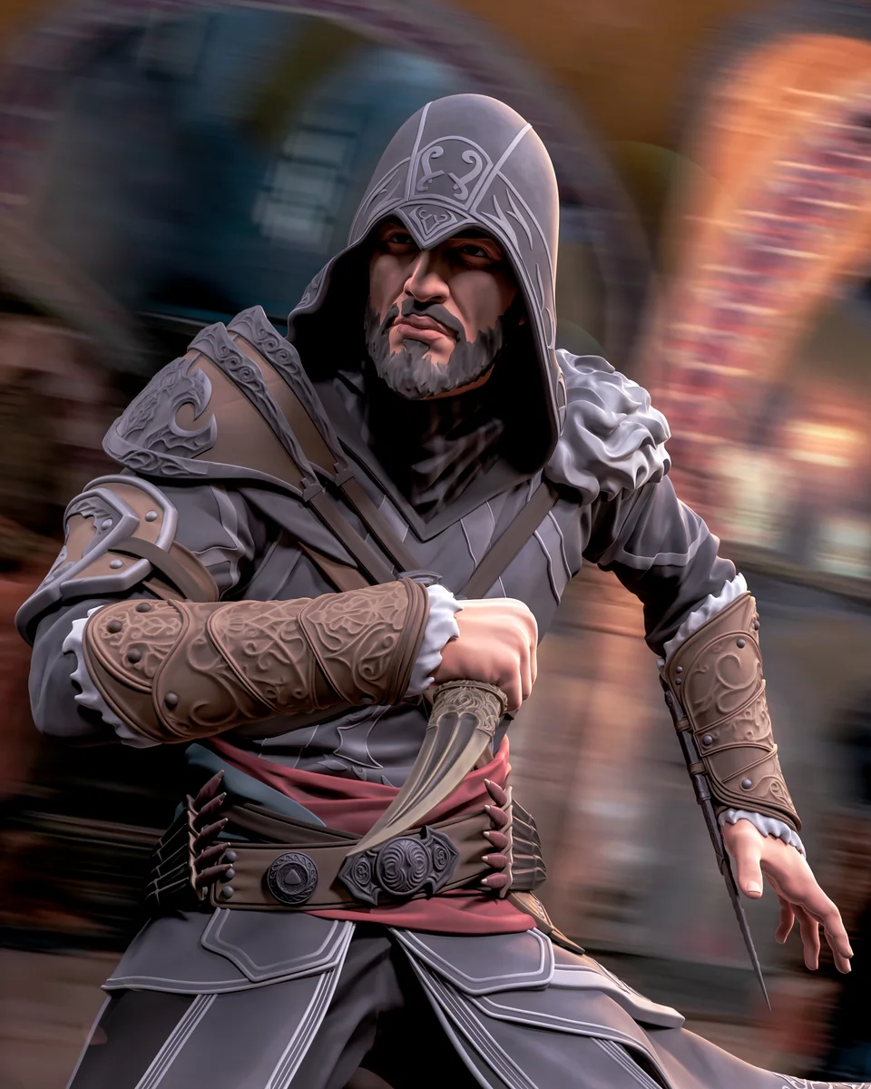 Ezio Auditore | Fan Art | 3D Printed Resin Model Garage Kit | *Un-Painted* | H3LL Creator
