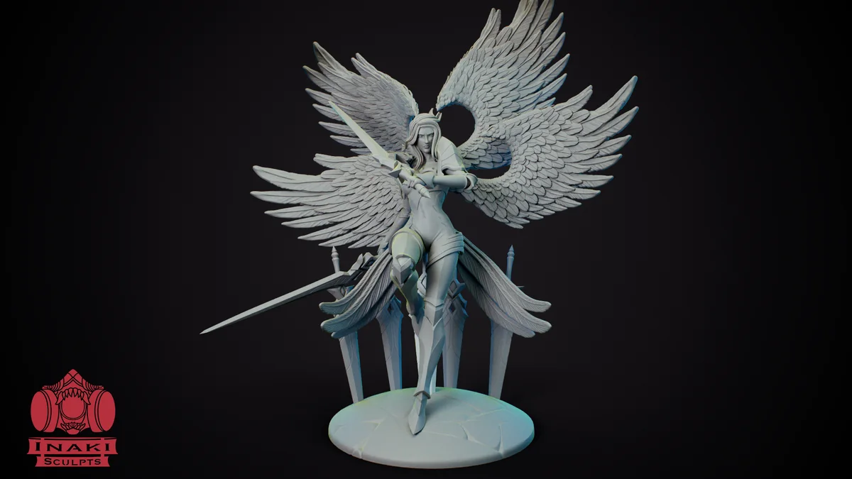 Kayle | Fan Art | 3D Printed Resin Model Garage Kit | *Un-Painted* | Inaki Sculpts 5