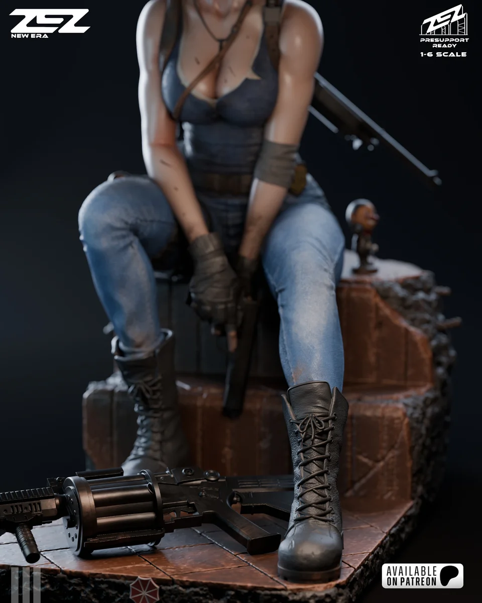 Jill Valentine | Fan Art | 3D Printed Resin Model Garage Kit | *Un-Painted* | ZEZ Studio 12