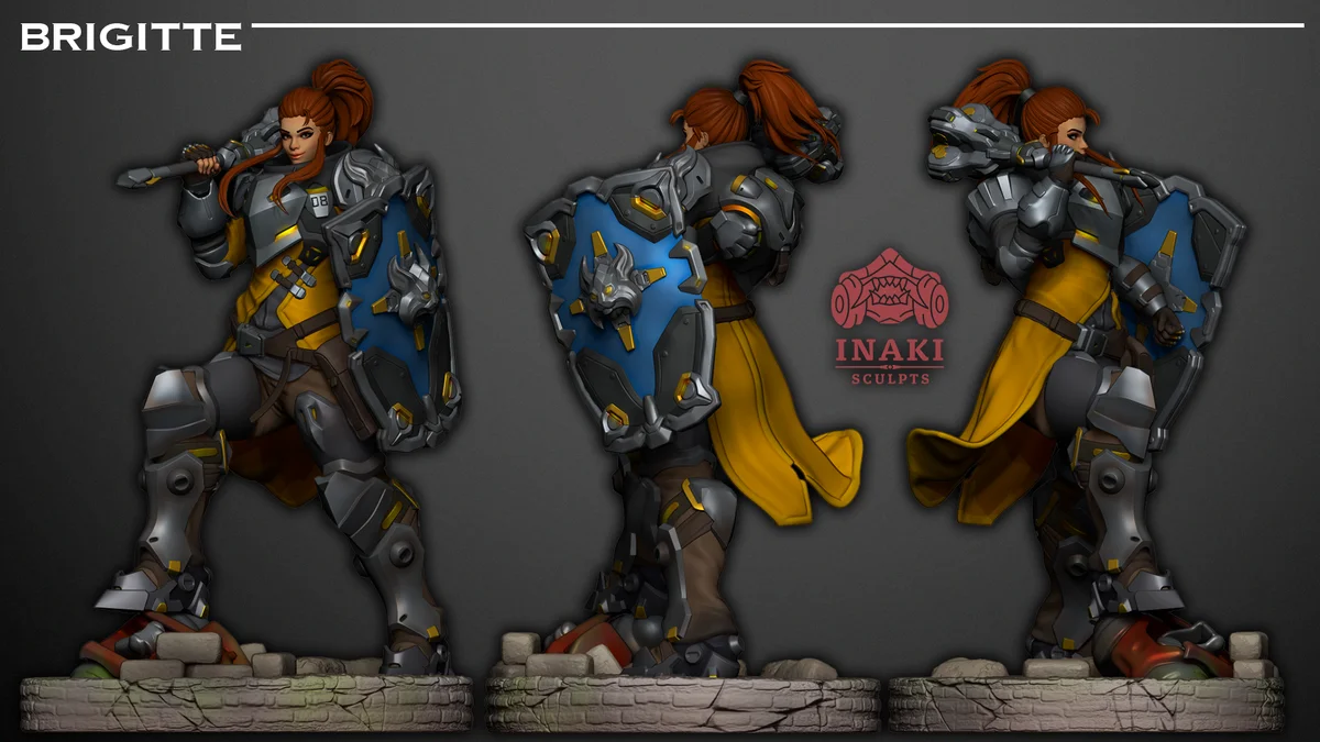 Brigitte | Fan Art | 3D Printed Resin Model Garage Kit | *Un-Painted* | Inaki Sculpts 6