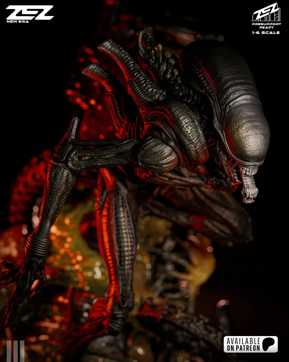 Xenomorph | Fan Art | 3D Printed Resin Model Garage Kit | *Un-Painted* | ZEZ Studio 11