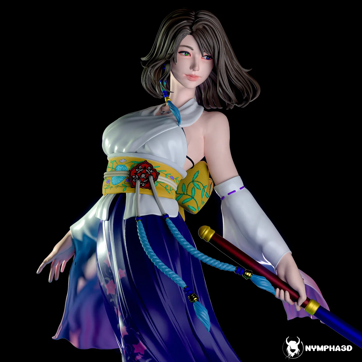 Yuna | Fan Art | 3D Printed Resin Model Garage Kit | *Un-Painted* | Nympha3D 5