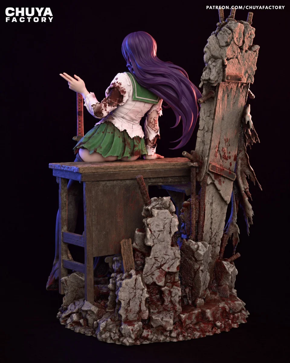 Saeko Busujima | Fan Art | 3D Printed Resin Model Garage Kit | *Un-Painted* | Chuya Factory 6