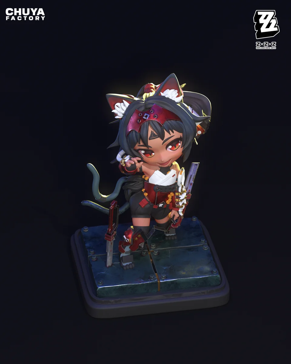 Chibi Nekomata | Fan Art | 3D Printed Resin Model Garage Kit | *Un-Painted* | Chuya Factory 4