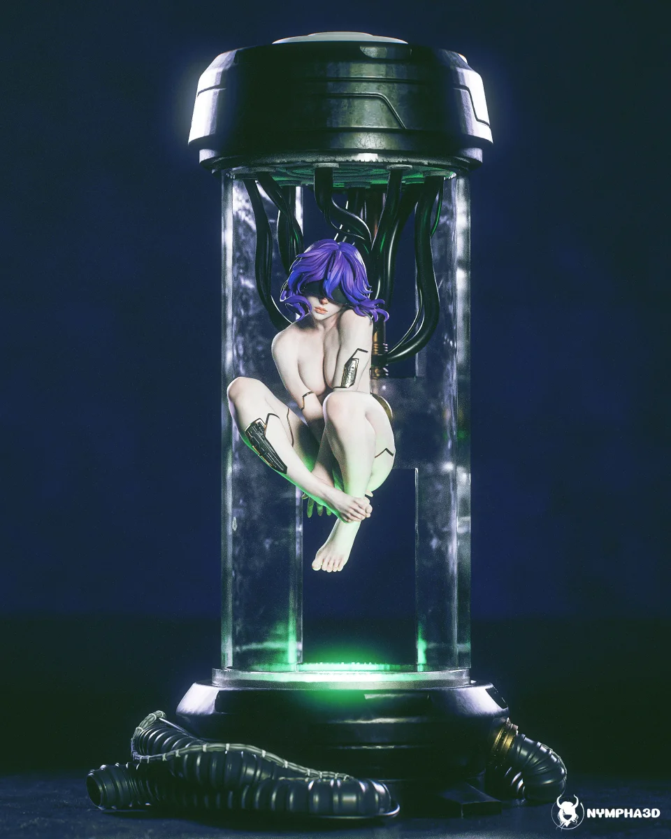 Motoko Kusunagi | Fan Art | 3D Printed Resin Model Garage Kit | *Un-Painted* | Nympha3D 4