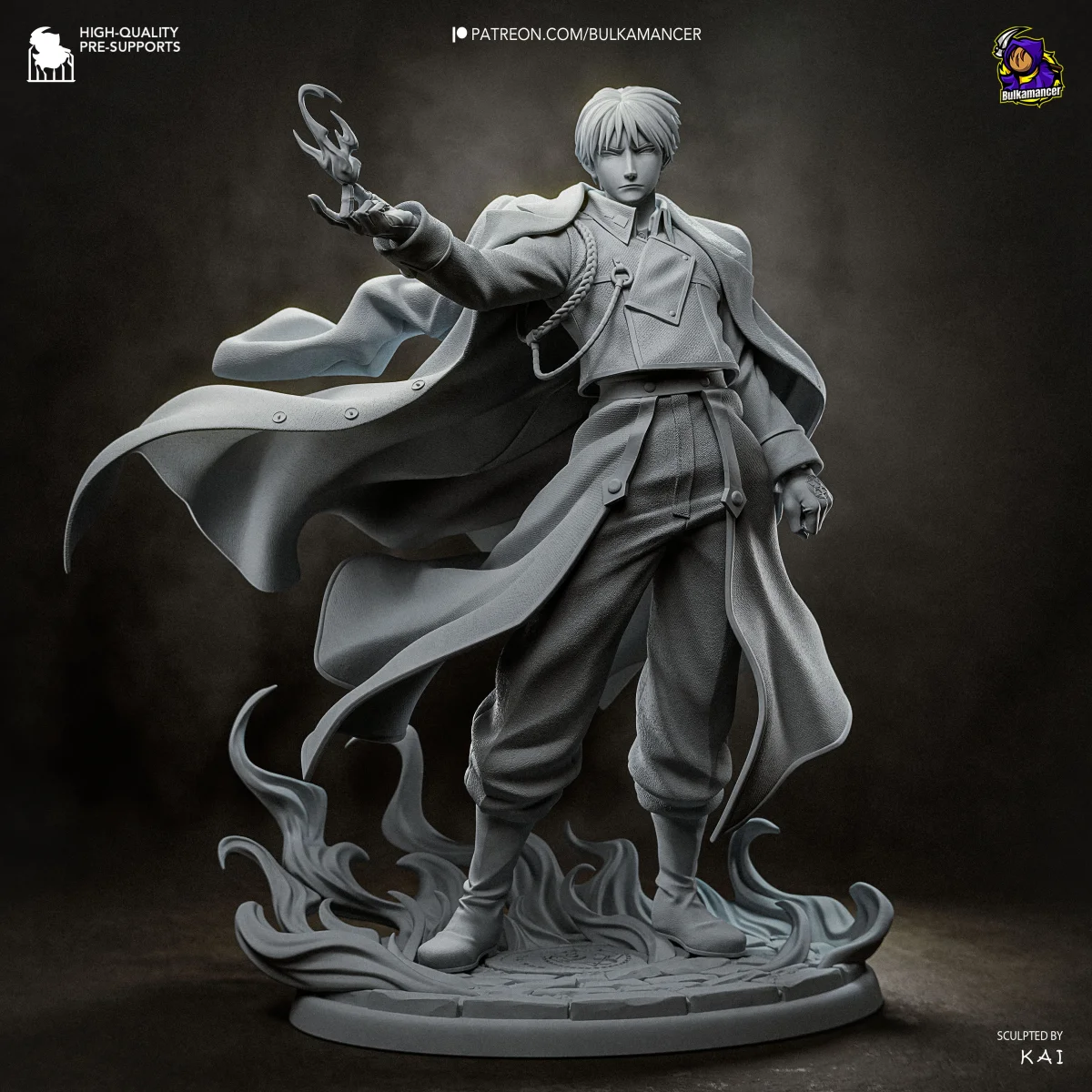 Roy Mustang | Fan Art | 3D Printed Resin Model Garage Kit | *Un-Painted* | Bulkamancer 6